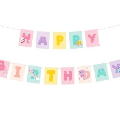 Γιρλάντα Happy Birthday Gabby's Dollhouse 180cm
