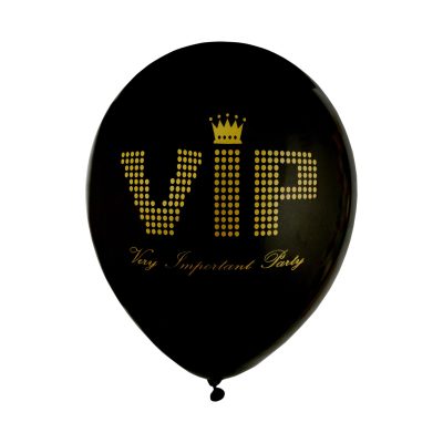 Μαύρα μπαλόνια VIP crowned 8 τεμ