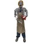 Animatronic Φιγούρα Halloween -Δολοφόνος με Αλυσοπρίονο με ήχο και φως 170cm