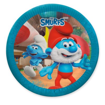 Πιάτα πάρτυ - Στρουμφάκια 8 τεμ