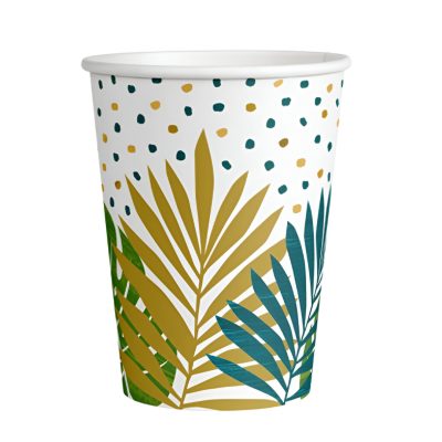 Ποτήρια πάρτυ Τροπικά φύλλα 8 τεμ