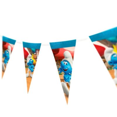 Τριγωνικά Σημαιάκια Στρουμφάκια 5m