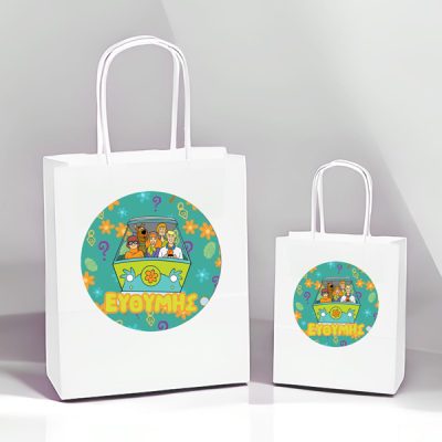 Άσπρη Τσάντα Δώρου Scooby Doo Mystery Inc.