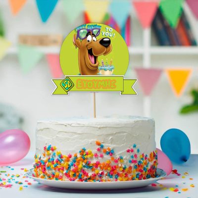 Διακοσμητικό Topper Τούρτας με όνομα - Scooby Doo