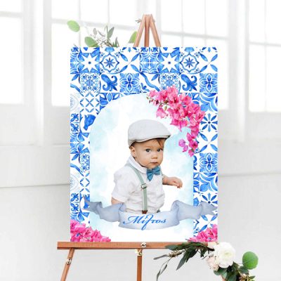Καμβάς Βάπτισης Με Φωτογραφία - Βουκαμβίλια