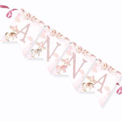 Σημαιάκια Mε 'Oνομα - Ροζ Καρουζέλ