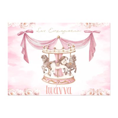 Σουπλά τραπεζιού - Ροζ Καρουζέλ