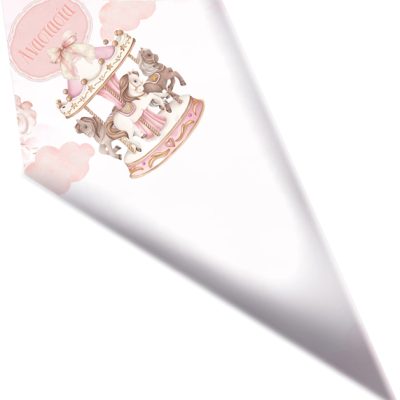 Χωνάκια για Ζαχαρωτά - Ροζ Καρουζέλ