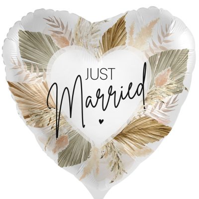 18 Μπαλόνι Just Married Boho