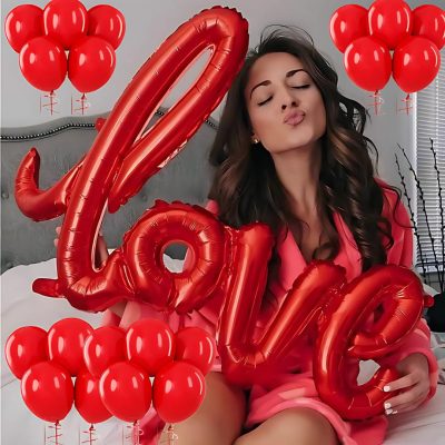 40'' Μπαλόνι αγάπης Love Κόκκινο