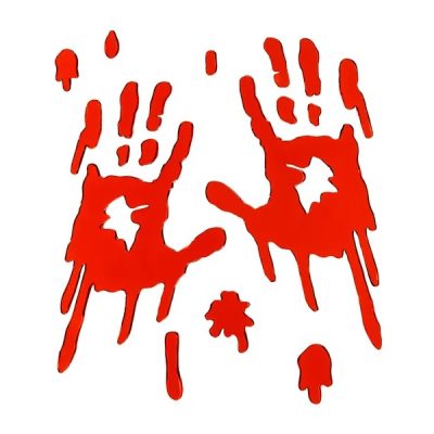 Αυτοκόλλητα Τζαμιού - Ματωμένα Χέρια