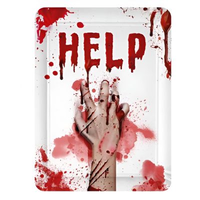 Χάρτινοι Δίσκοι - Ματωμένο χέρι ''HELP'' 2 τεμ