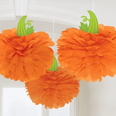 Διακοσμητικό Pom-Pom κολοκύθες 40 cm 3 τεμ