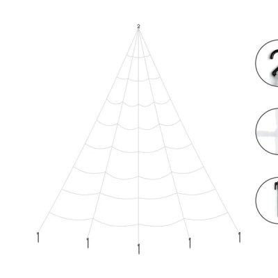Λευκός Διακοσμητικός Ιστός Αράχνης 5m