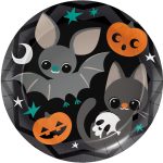 Halloween Πιάτα πάρτυ - Νυχτερίδες & Γατούλες 8 τεμ