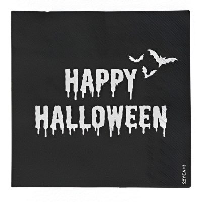 Μαύρες Χαρτοπετσέτες - Happy Halloween 20 τεμ