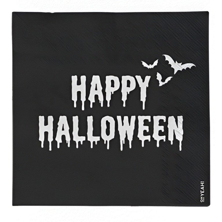Μαύρες Χαρτοπετσέτες - Happy Halloween 20 τεμ