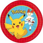 Χάρτινα Πιάτα φαγητού - Pokemon 8 τεμ
