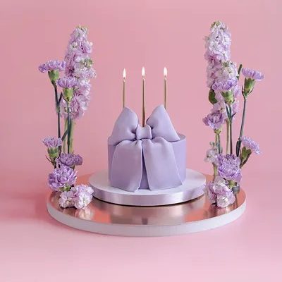 Ψηλά Κεράκια τούρτας Ροζ-Χρυσό 12 τεμ