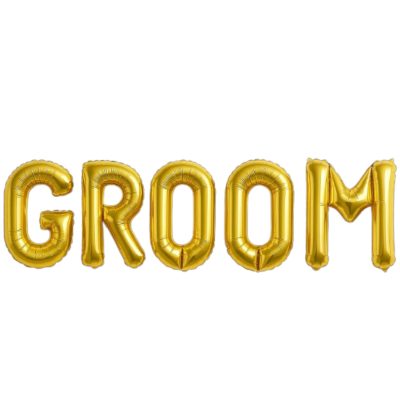 Τεράστια χρυσά μπαλόνια GROOM (5 τεμ)