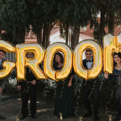 Τεράστια χρυσά μπαλόνια GROOM (5 τεμ)