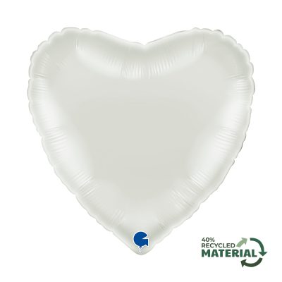 18'' Μπαλόνι Καρδιά Λευκή
