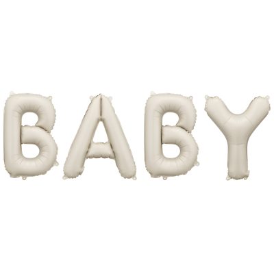 55 Μπαλόνι φράση 'Baby'  - Μπεζ