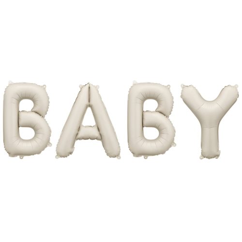 55 Μπαλόνι φράση 'Baby'  - Μπεζ