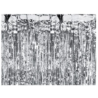 Ασημί Κουρτίνα Πάρτυ 200x100cm