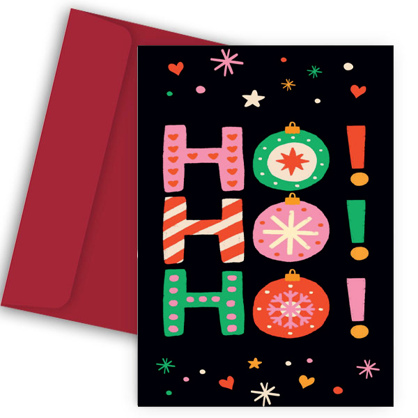 Ευχετήρια Χριστουγεννιάτικη Κάρτα - "Ho Ho Ho"