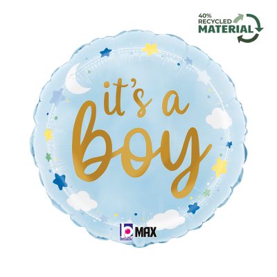 18 Μπαλόνι γέννησης It's A Boy Stars & Clouds