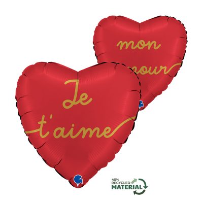 18 Μπαλόνι Καρδιά Je t' aime - Mon Amour