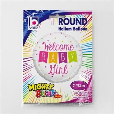 21 Μπαλόνι Γέννησης Welcome Baby Girl Μπάνερ