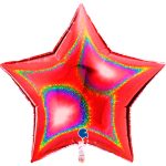 36 Μπαλόνι κόκκινο αστέρι Holographic