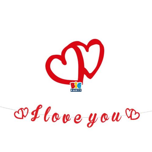 Γιρλάντα καρδιές - I Love You 300 cm