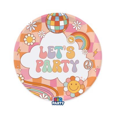 Χάρτινα Πιάτα - 70’s Hippie 6 τεμ