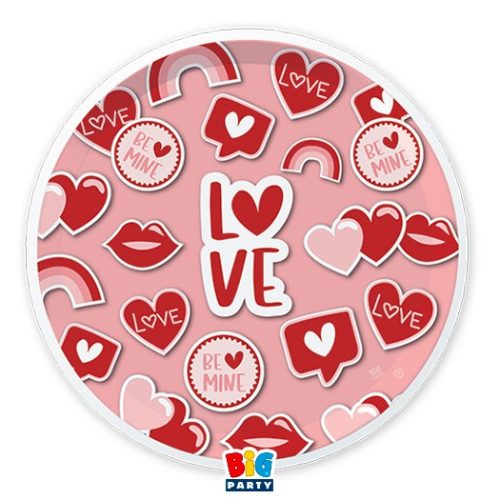 Χάρτινα Πιάτα - Love 6 τεμ