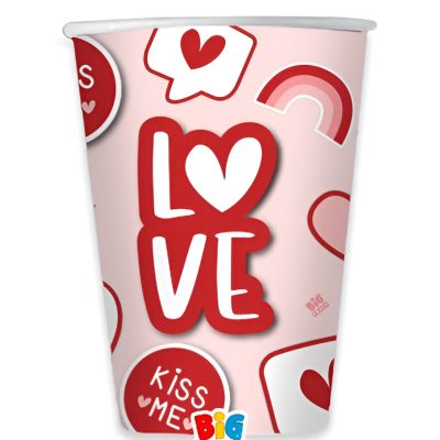 Χάρτινα Ποτήρια - Love 6 τεμ