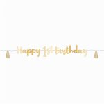 Γιρλάντα Happy 1st Birthday γαλάζιο Ombre