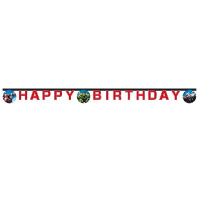 Γιρλάντα Happy Birthday Avengers Evergreen 200cm