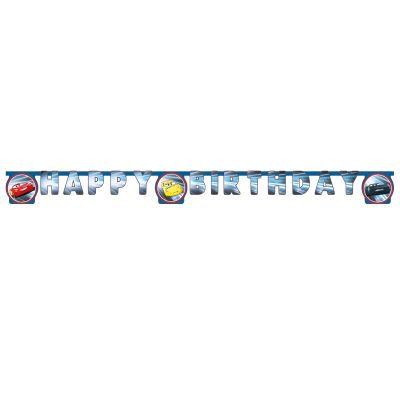 Γιρλάντα Happy Birthday Cars 200 cm