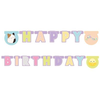 Γιρλάντα Happy Birthday Squishmallows 200 cm
