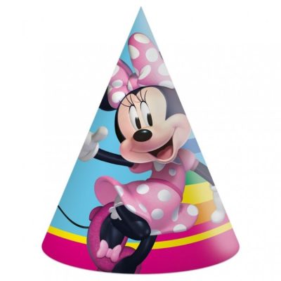 Καπελάκια πάρτυ Minnie Rainbow 6 τεμ