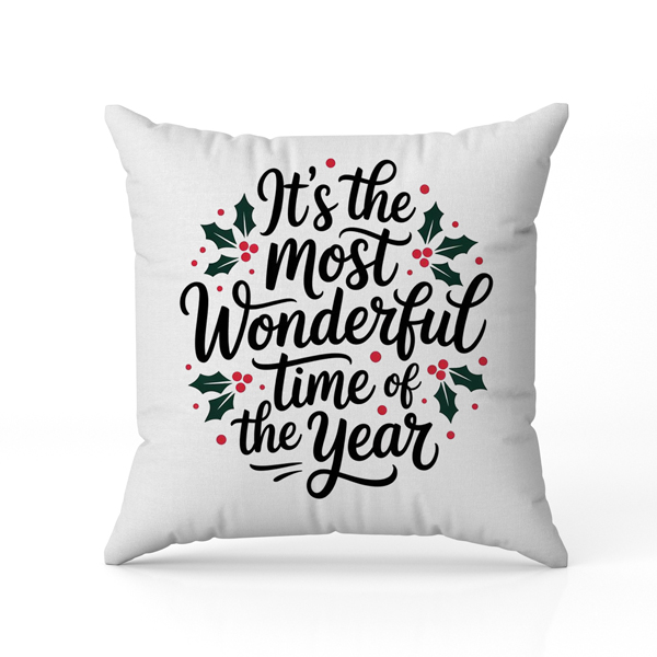 Μαξιλάρι Χριστουγεννιάτικο – Most wonderfull time of the year