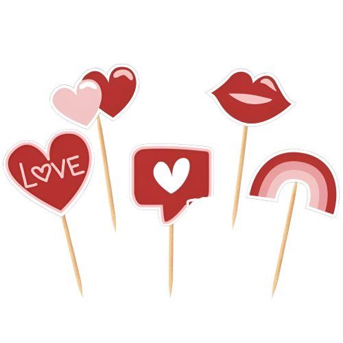 Οδοντογλυφίδες καρδούλες - Love 25 τεμ