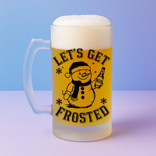 Χριστουγεννιάτικο ποτήρι μπυρας lets get frosted