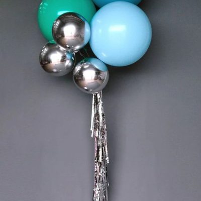 10 Ασημί Μπαλόνι Στρογγυλό Orbz