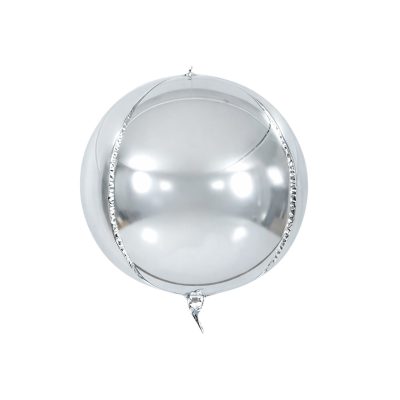 10 Ασημί Μπαλόνι Στρογγυλό Orbz