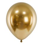 12'' Glossy Χρυσά Λάτεξ Μπαλόνια 10 τεμ