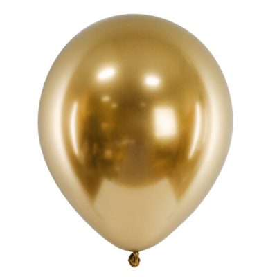 12'' Glossy Χρυσά Λάτεξ Μπαλόνια 10 τεμ